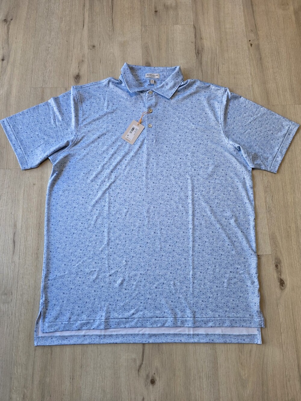 PETER MILLAR Summer Comfort Melody Performance Golf Polo Sky Blue Men's Size XL